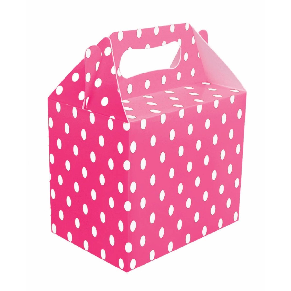 Hot Pink Polka Dot Party Food Boxes - PoundToys