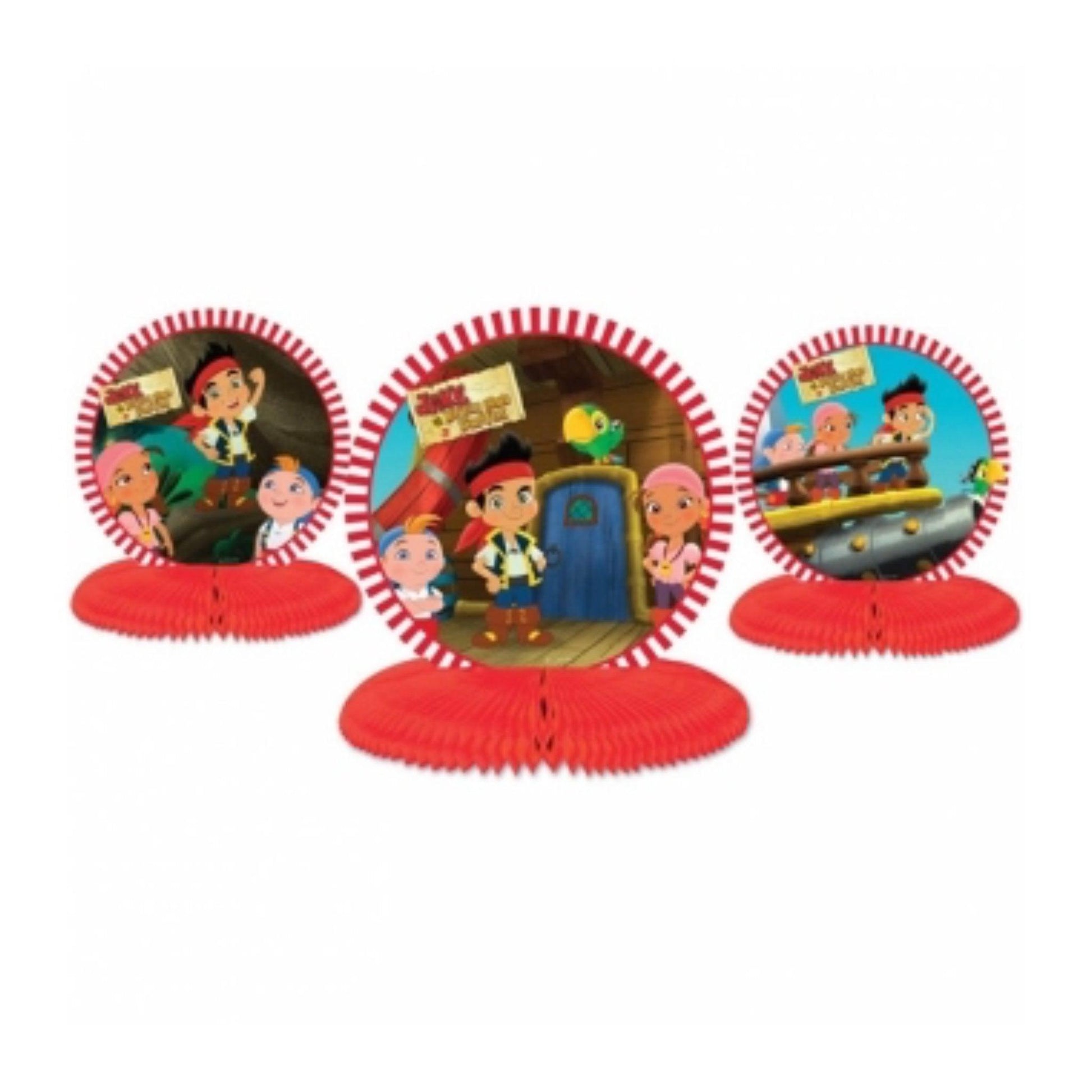 Jake and The Neverland Pirates Honeycomb Table Centrepiece 3pk - PoundToys