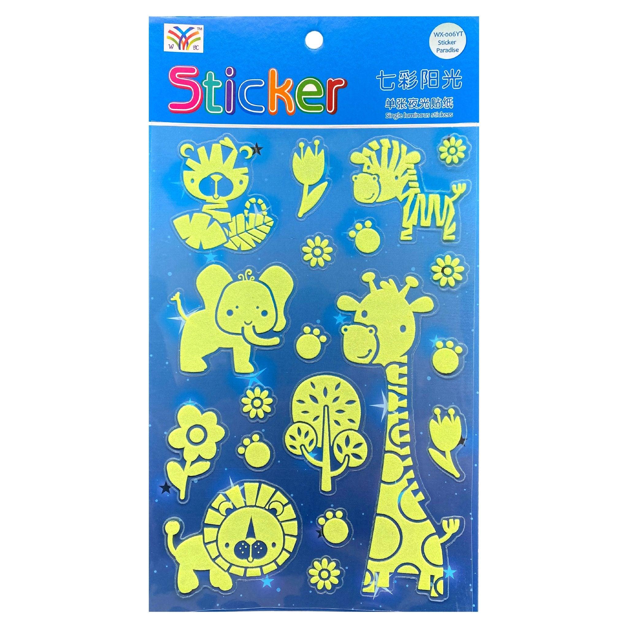 Jungle Glow In The Dark Stickers - PoundToys