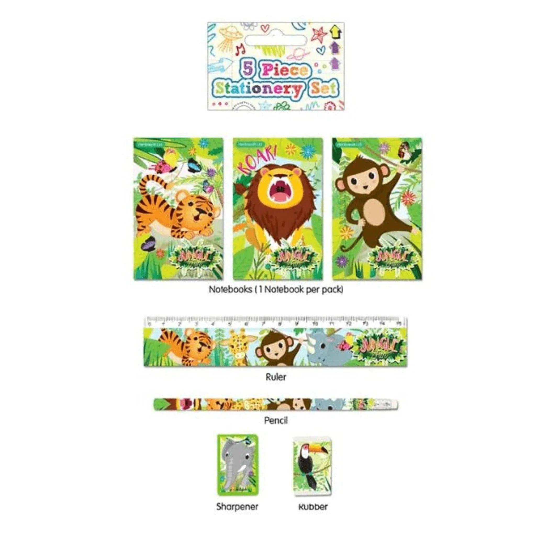 Jungle Stationery Set 5 Piece - PoundToys