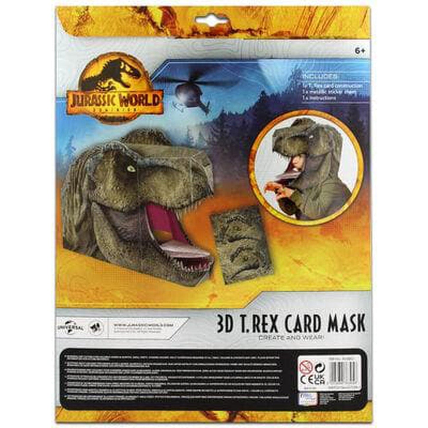 Jurassic World Dominion 3D T-Rex Card Mask - PoundToys