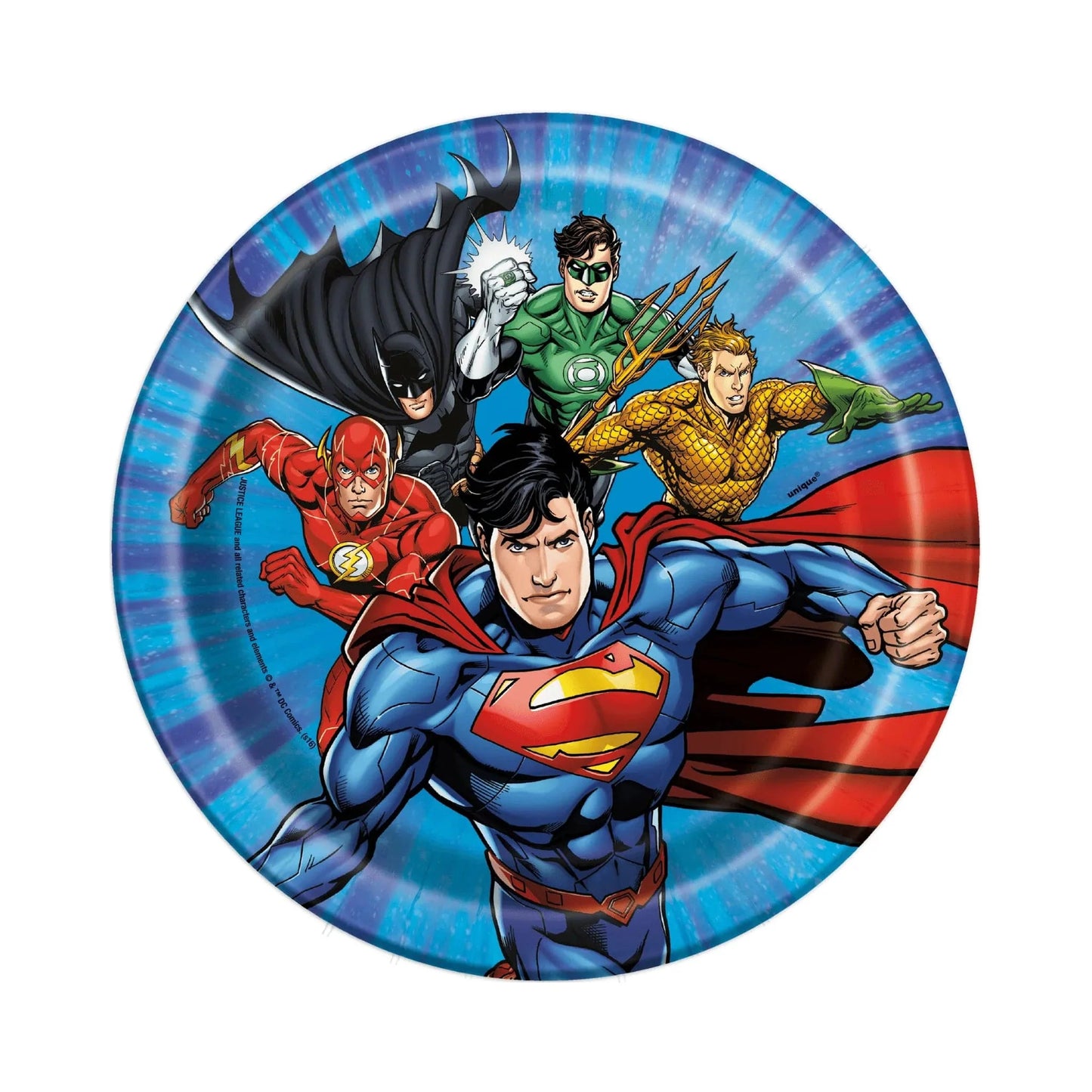 Justice League 7" Dessert Plates 8pk - PoundToys