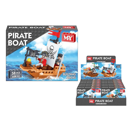 Kids Large Pirate Boat Brick Set - PoundToys