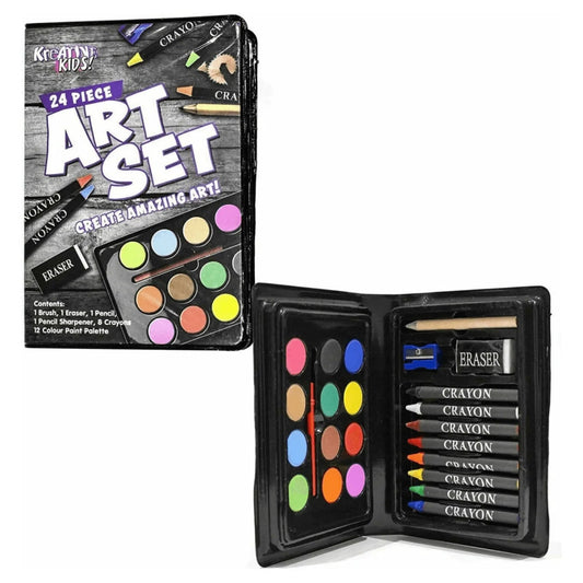 Kreativity Kids 24 Piece Art Set - PoundToys