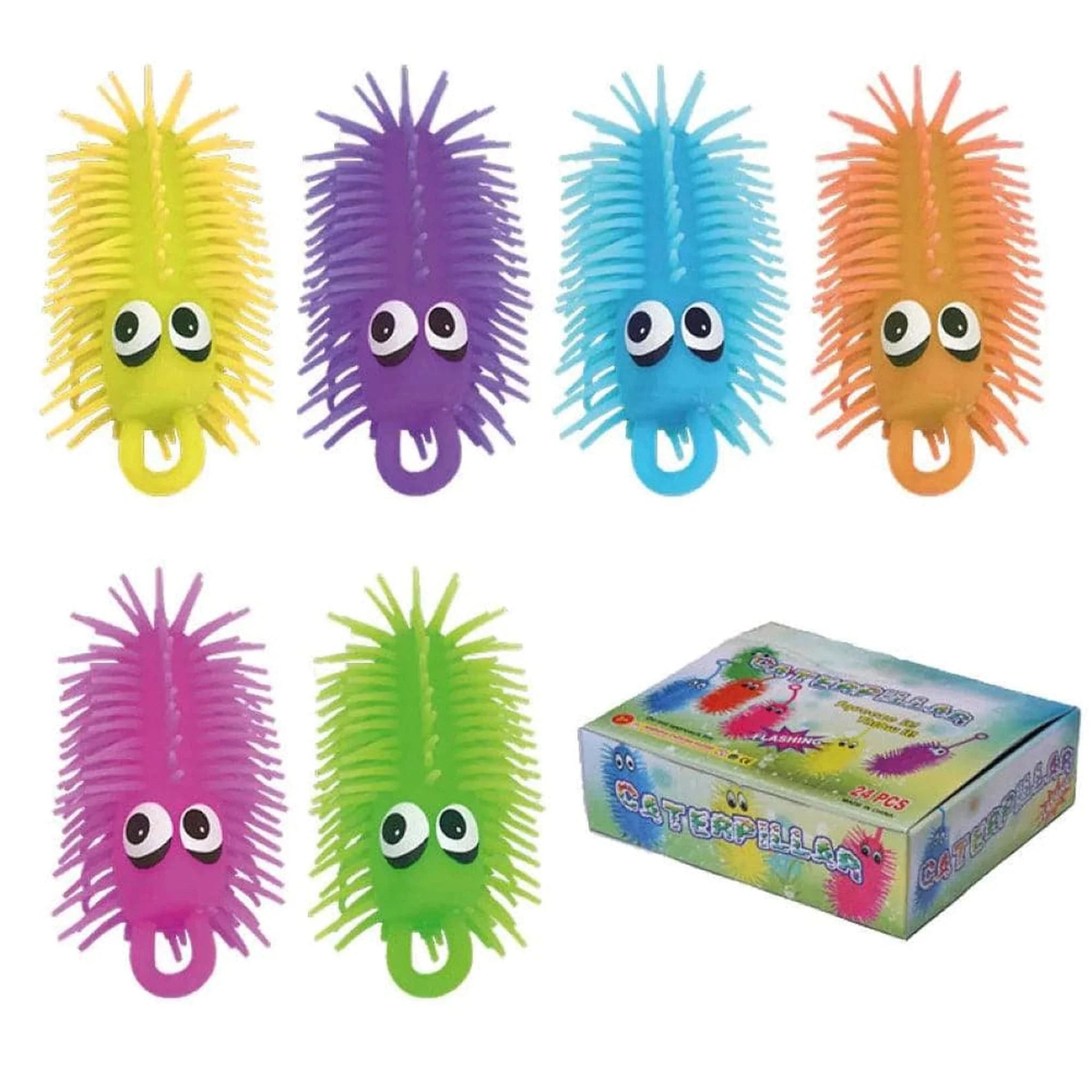 Light Up Puffer Caterpillar 10cms - PoundToys