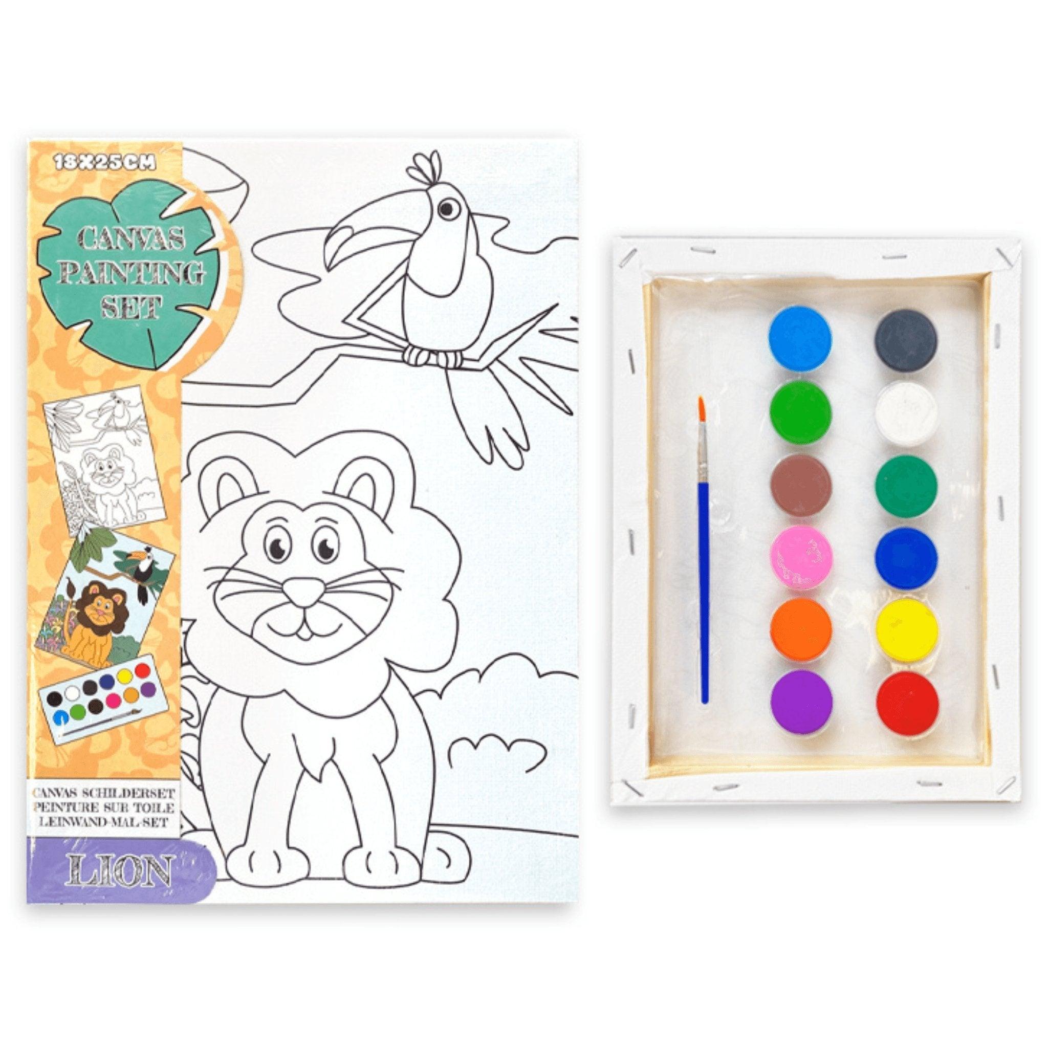 Lion Deluxe Canvas Painting Set - PoundToys