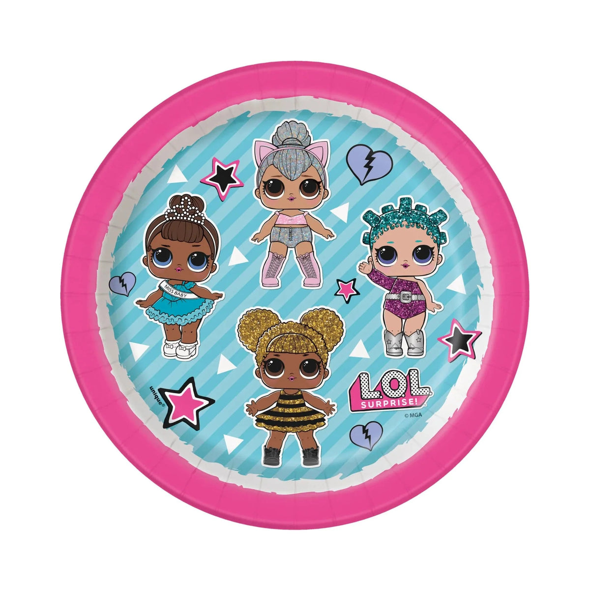 LOL Surprise 7" Dessert Plates 8pk - Kids Party Craft