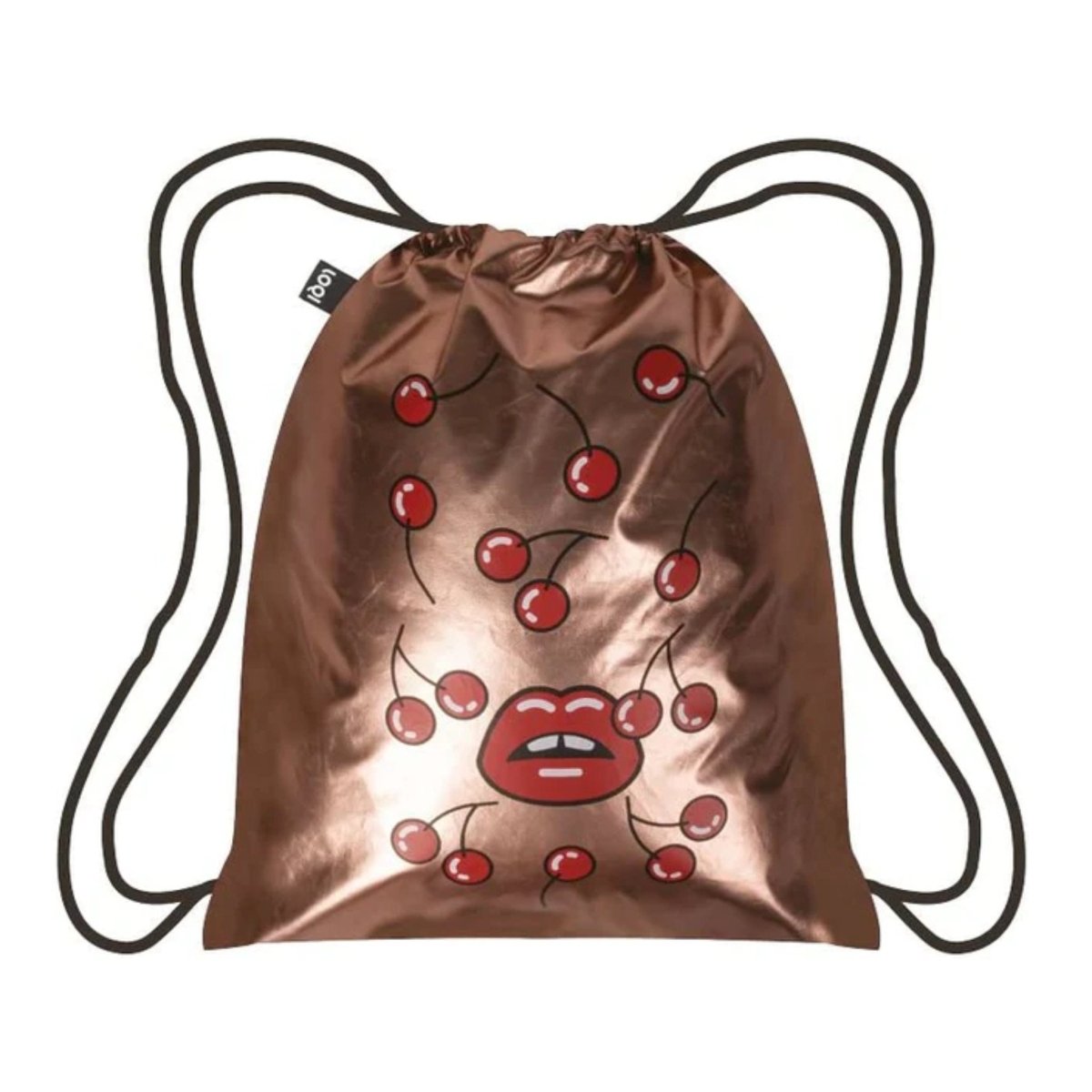 Loqi Cherry Lips Drawstring Bag - PoundToys