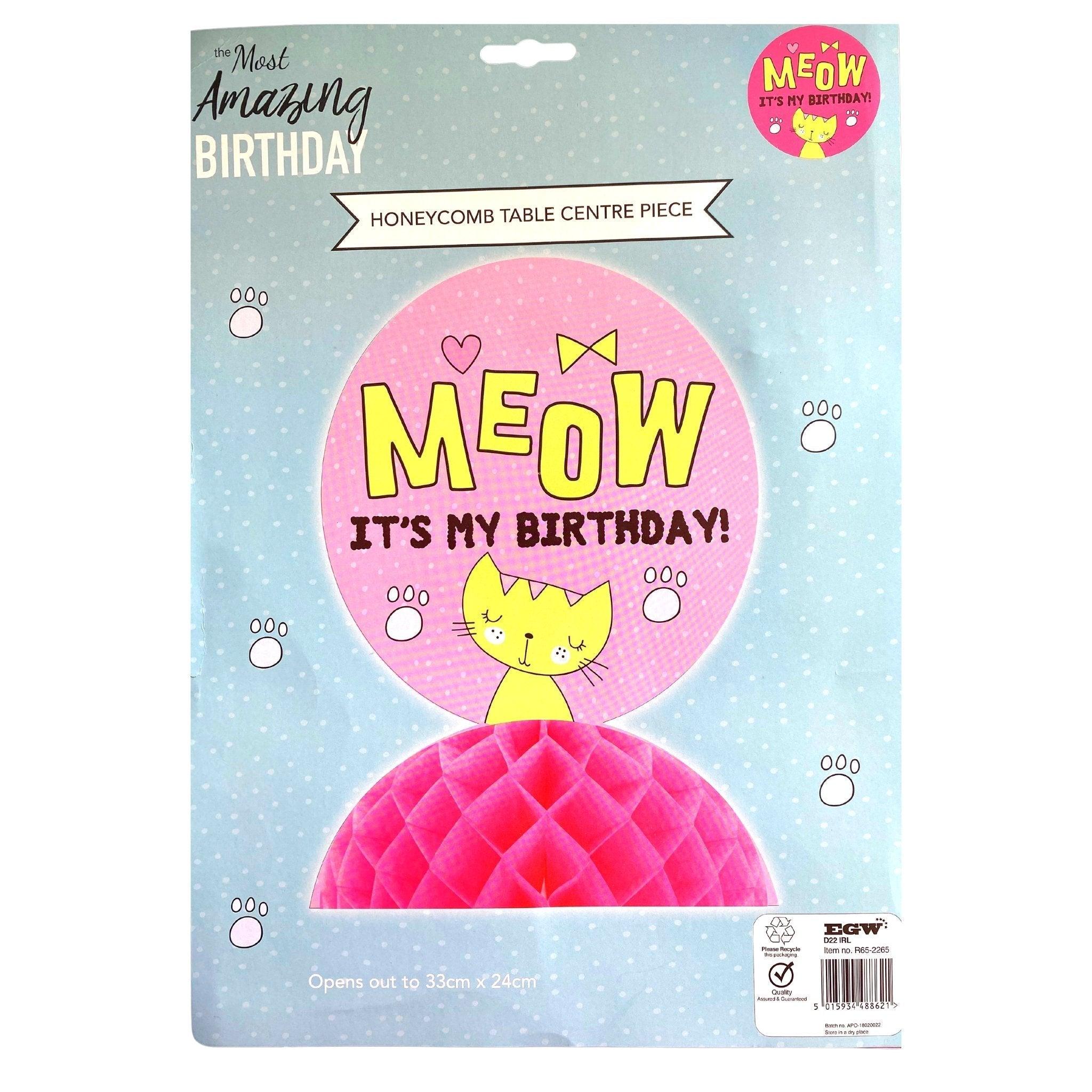 Meow Kitty Honeycomb Table Centre Piece - PoundToys