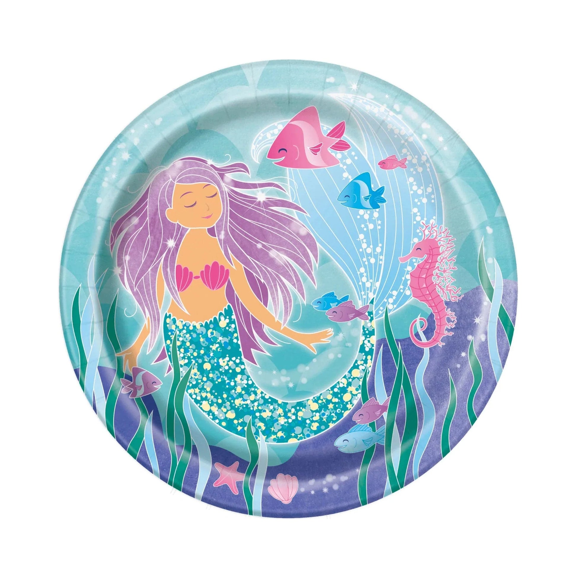 Mermaid 9" Dinner Plates 8pk - PoundToys