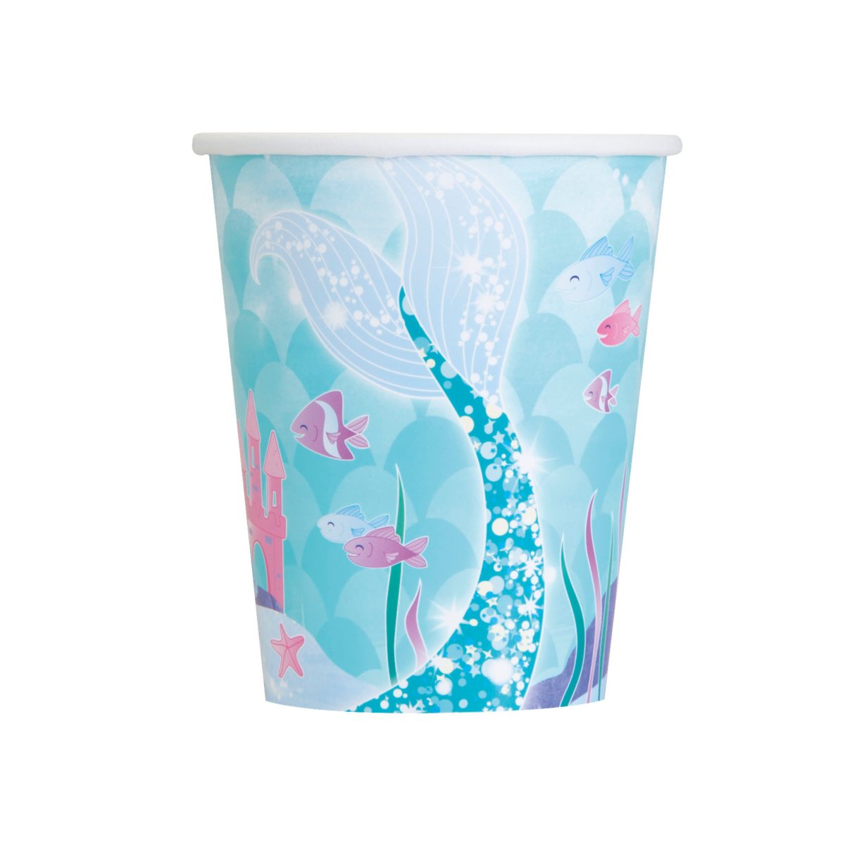 Mermaid 9oz Paper Cups 8pk - PoundToys