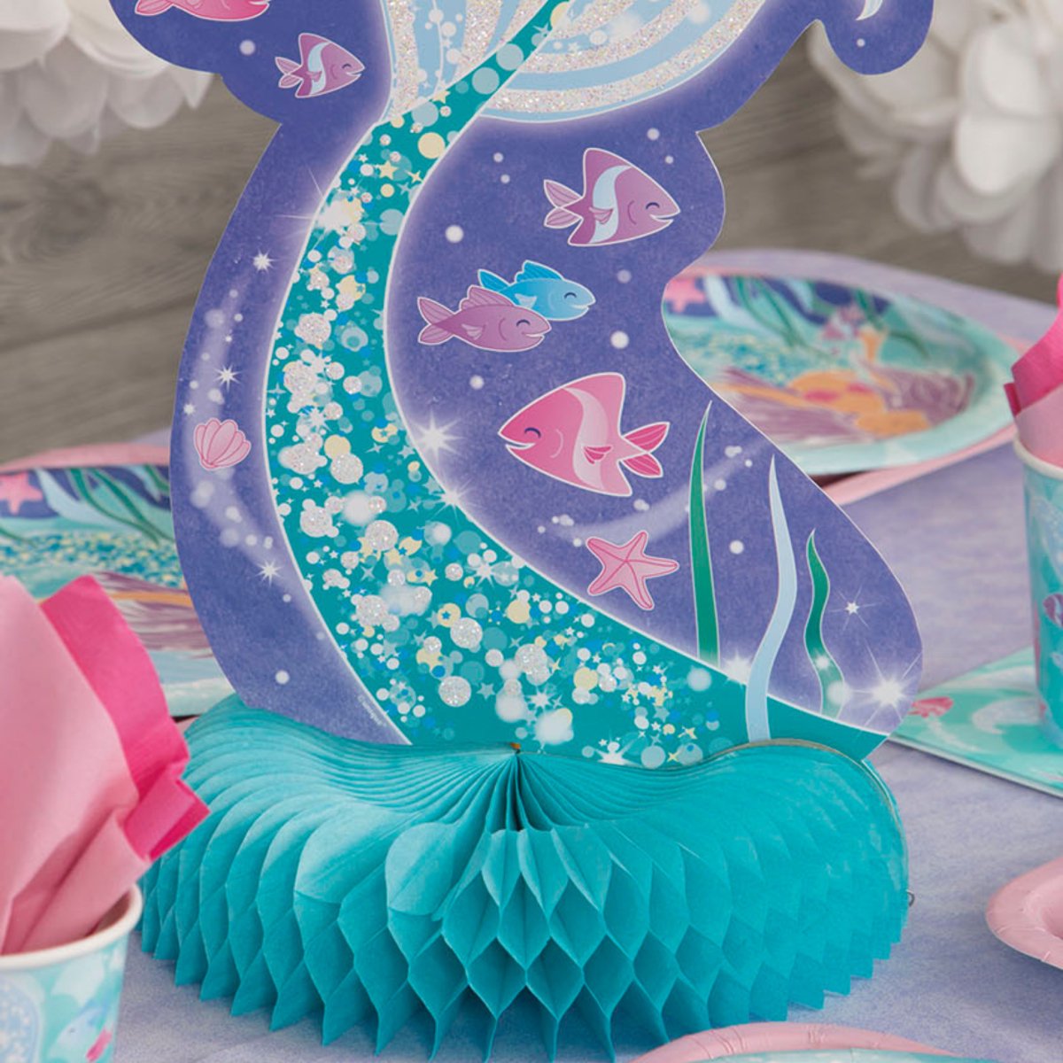 Mermaid 9oz Paper Cups 8pk - PoundToys