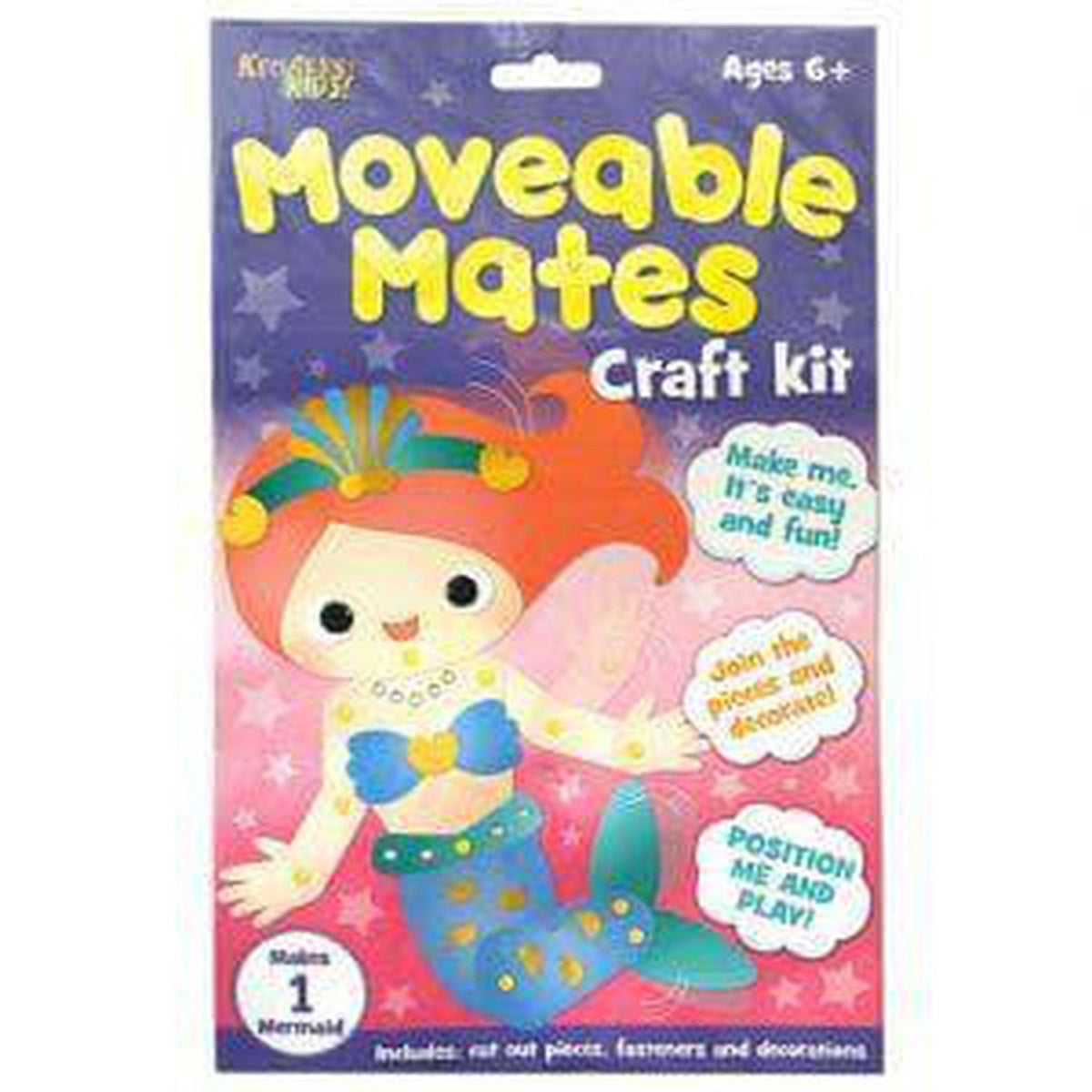 Mermaid Moveable Mates Craft Kit - PoundToys