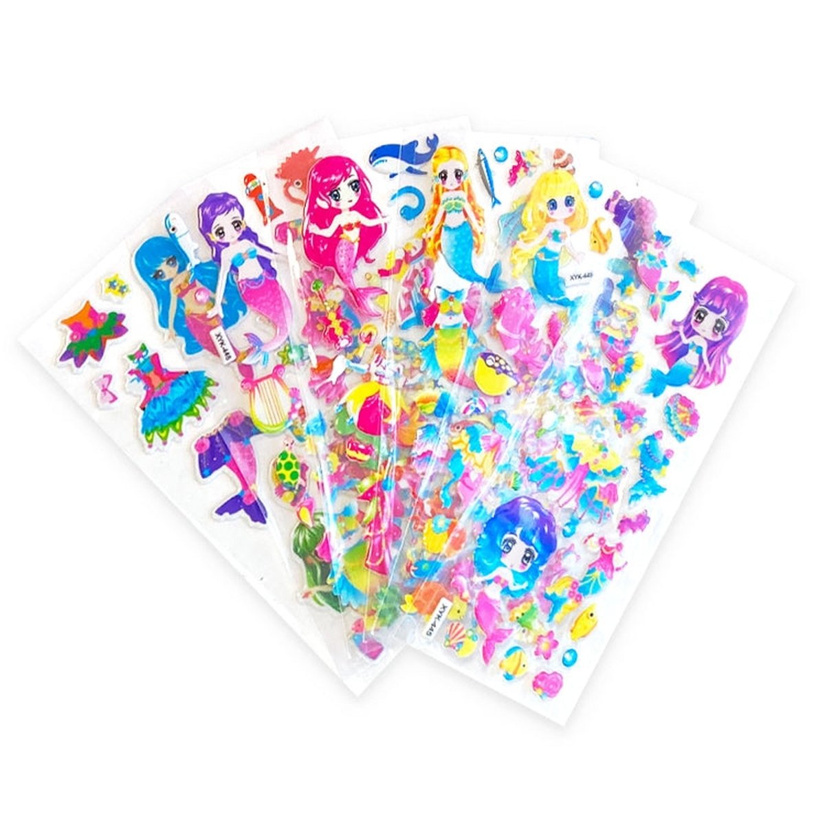 Mermaid Puffy Sticker Sheet - PoundToys