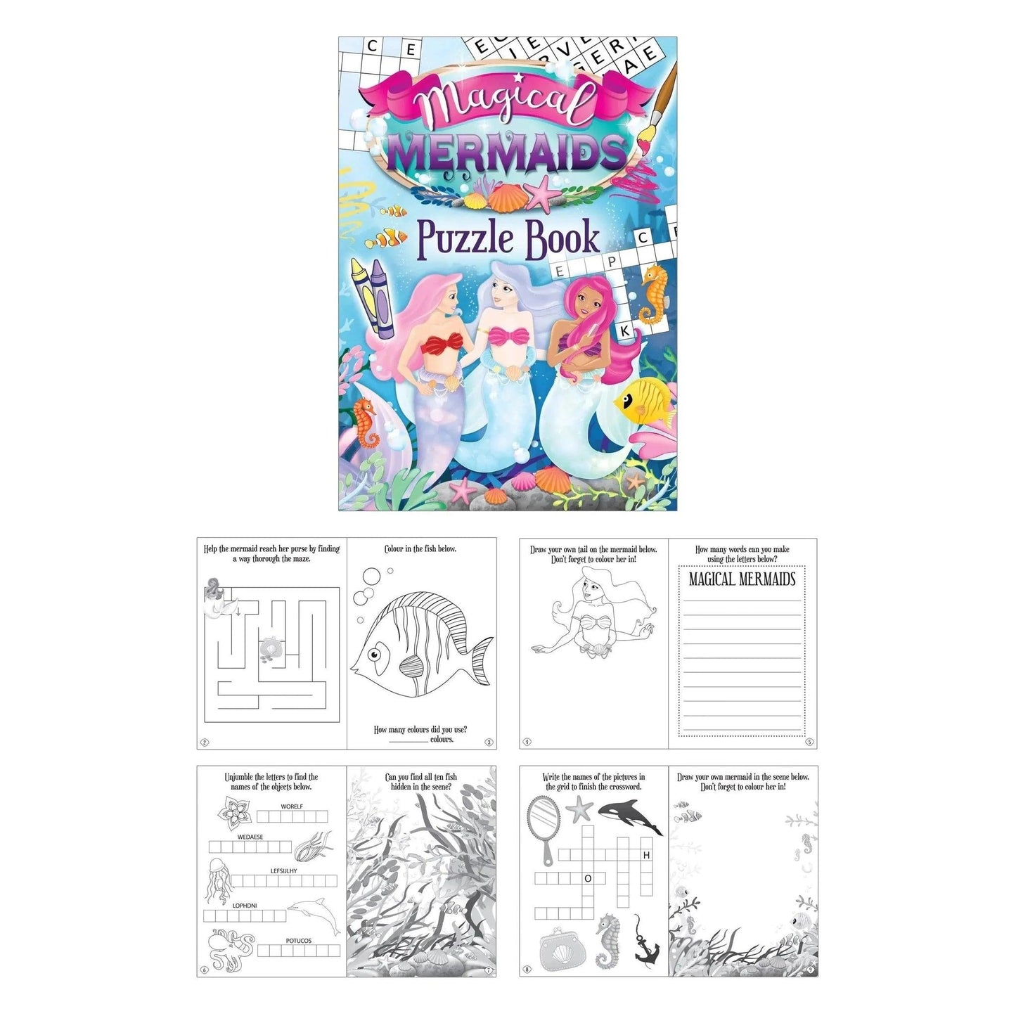 Mermaid Themed Fun Puzzle Book - PoundToys