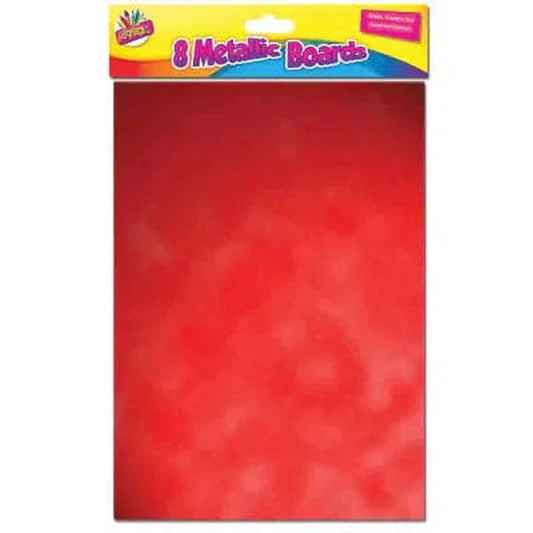 Metallic Boards Assorted Colours 8 Pack - PoundToys