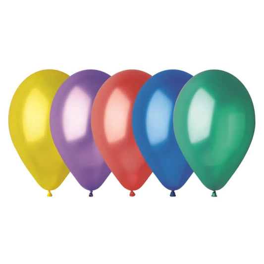 Metallic Coloured Balloons - 10 Pack - 28cm/11" - PoundToys