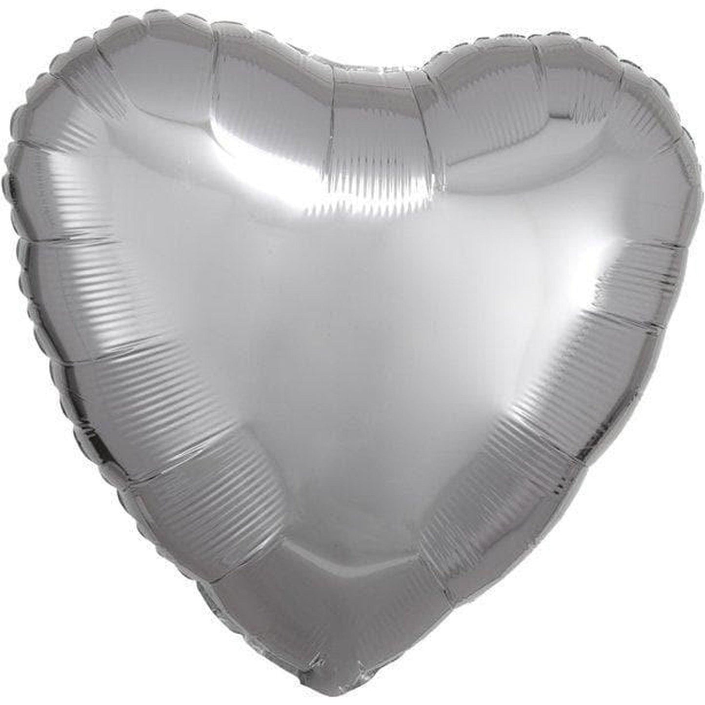 Metallic Silver Heart 18" Foil Balloon - PoundToys