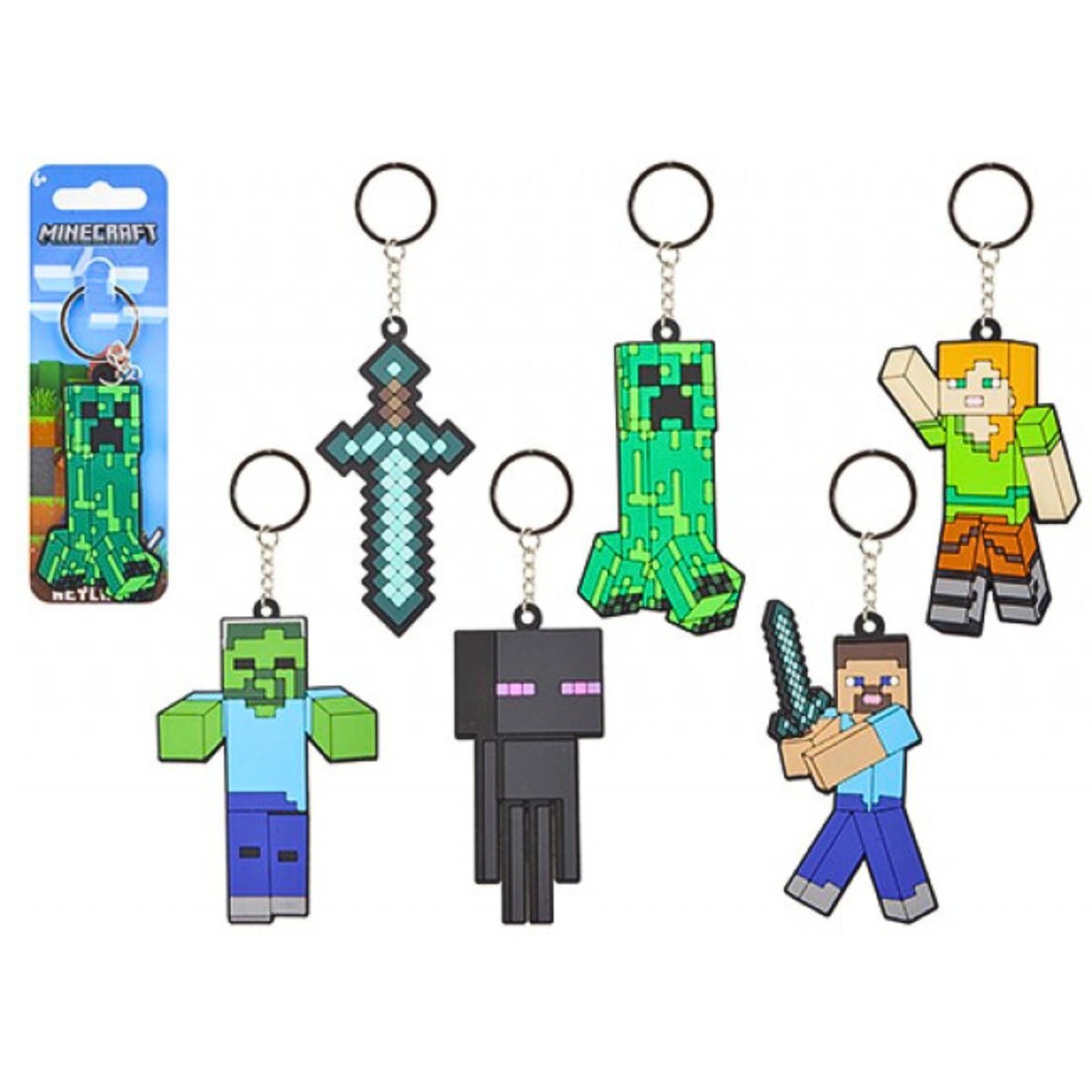 Minecraft Keyring Rubber 8cm - PoundToys