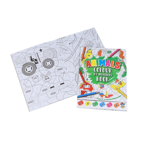 Mini Animal Colour-By-Numbers Colouring Book - Kids Party Craft