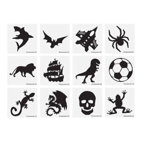 Mini Boys Temporary Tattoos (4cm) 12 Piece Packs - Kids Party Craft