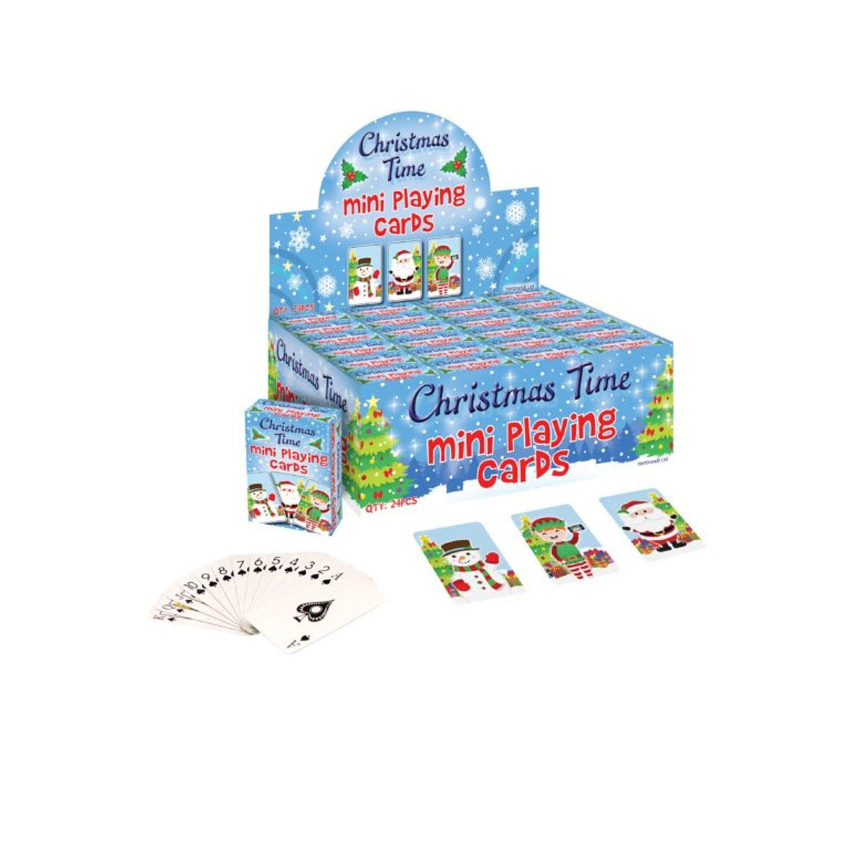 Mini Christmas Playing Cards (6x4cm) - PoundToys