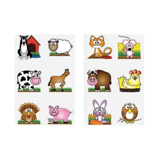 Mini Farm Temporary Tattoo Sheets - PoundToys