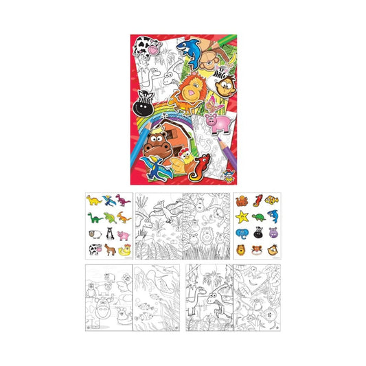 Mini Fun Sticker and Colouring Books - PoundToys