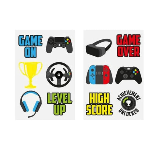 Mini Gamer Temporary Tattoo Sheet - PoundToys