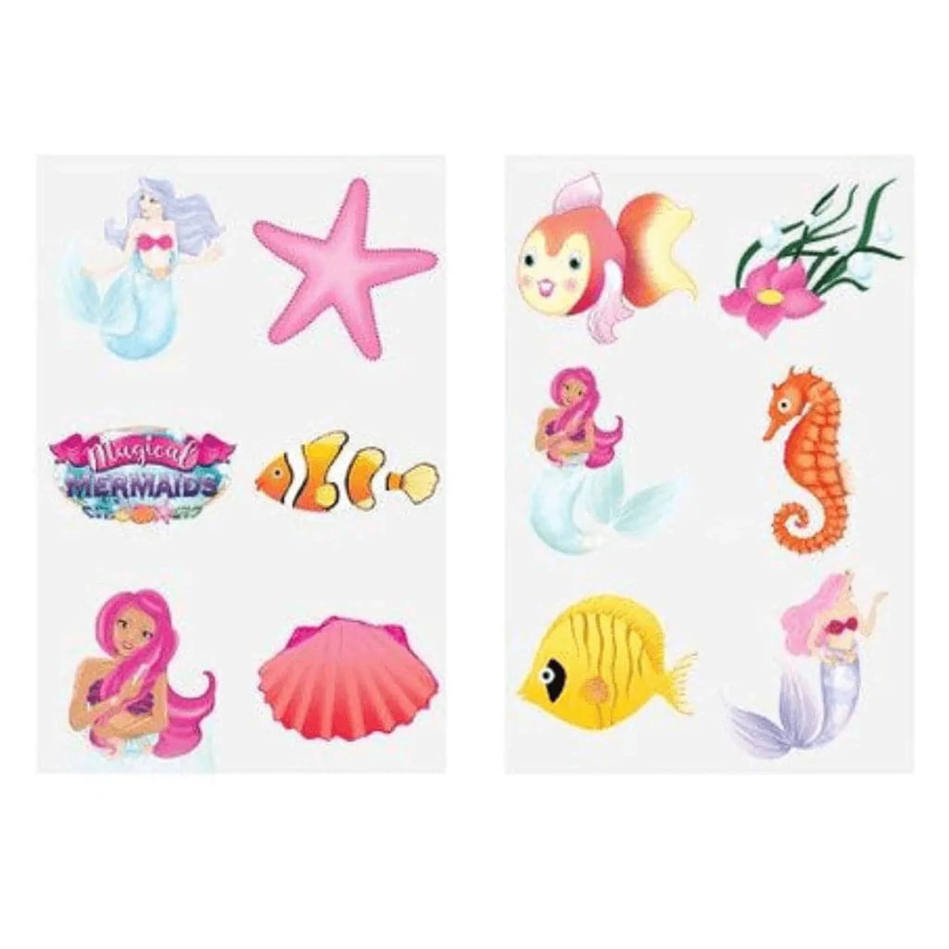 Mini Mermaid Temporary Tattoo Sheet - PoundToys