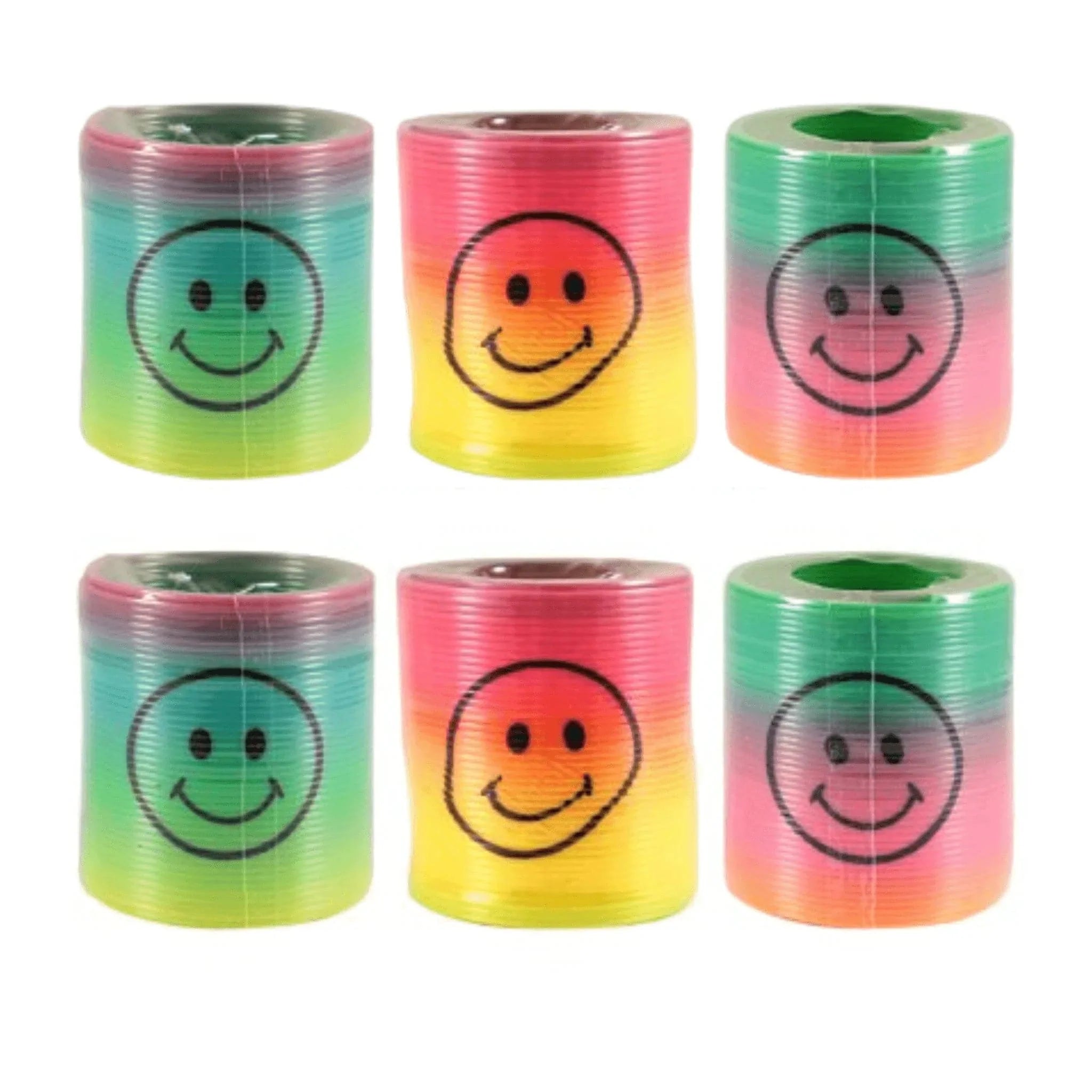 Mini Smiley Face Rainbow Springs (4.2cm) - PoundToys