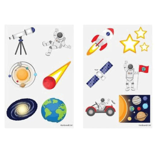 Mini Space Temporary Tattoo Sheet - PoundToys