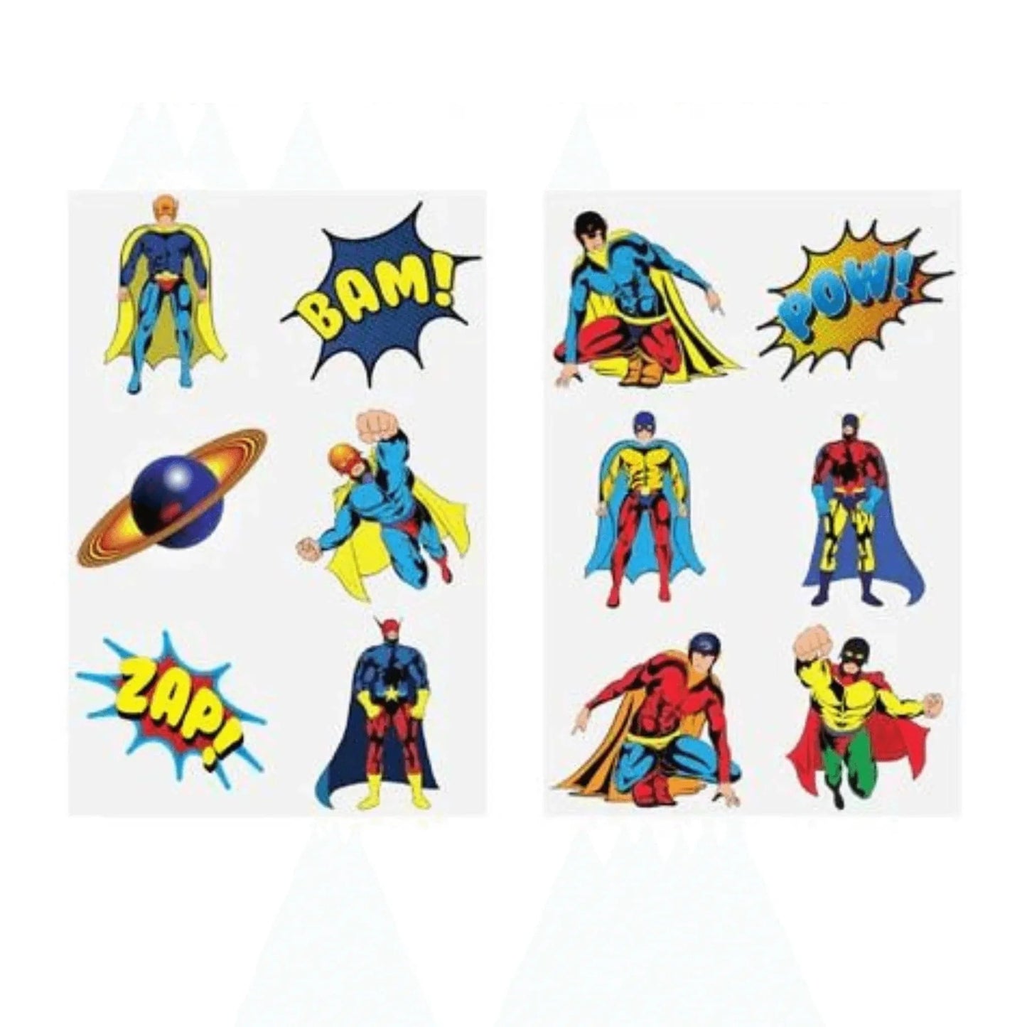 Mini Superhero Temporary Tattoo Sheet - PoundToys