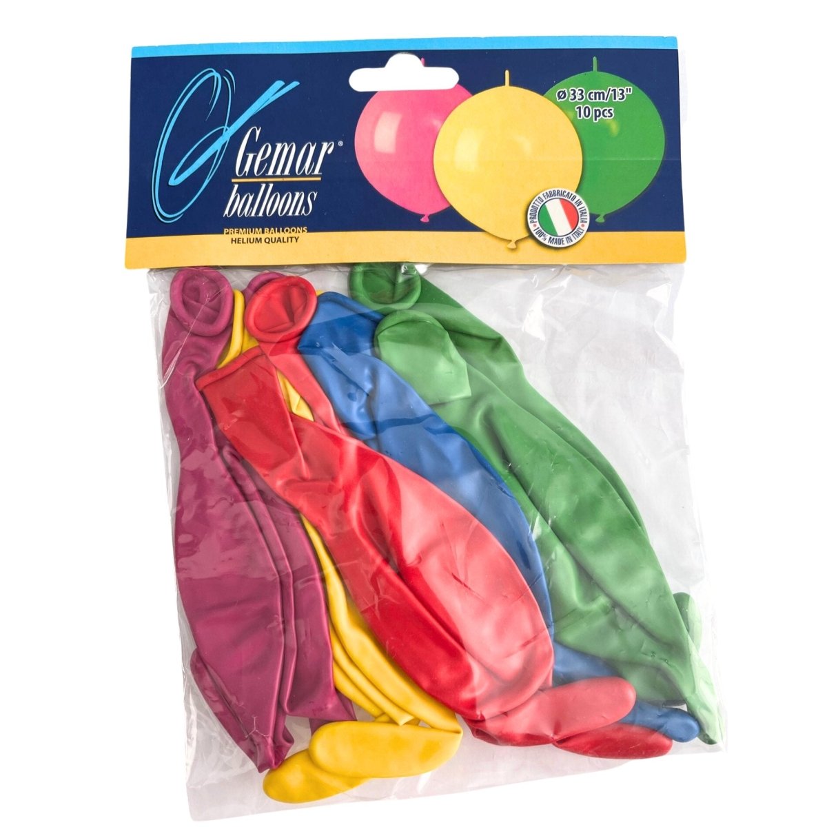 Mixed Colour Balloons With Tip (10 pack) - PoundToys