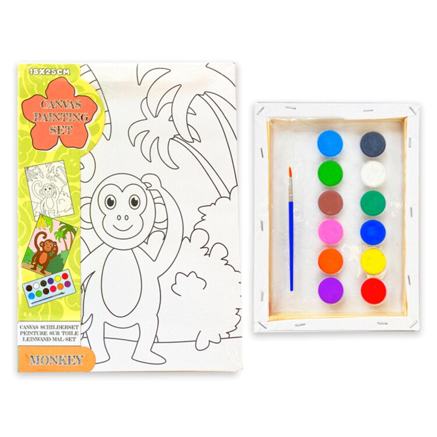 Monkey Deluxe Painting Canvas Set - PoundToys