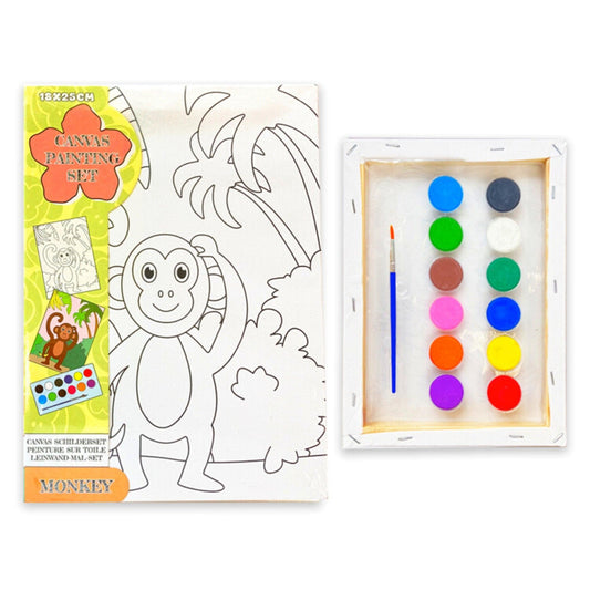 Monkey Deluxe Painting Canvas Set - PoundToys