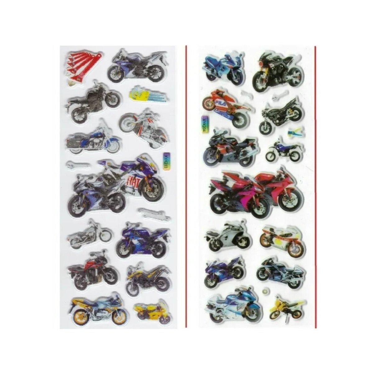 Motorbike Puffy Sticker Sheet - Kids Party Craft