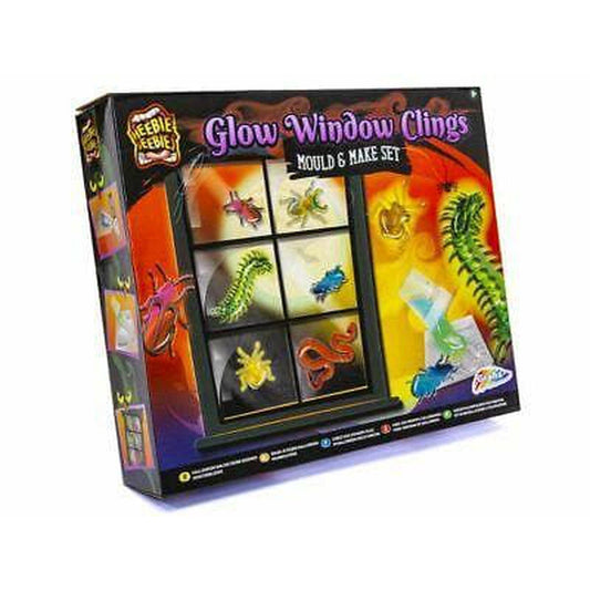 Mould & Make Glowing Bugs & Mini Beasts Halloween Craft Party Window Clings - PoundToys