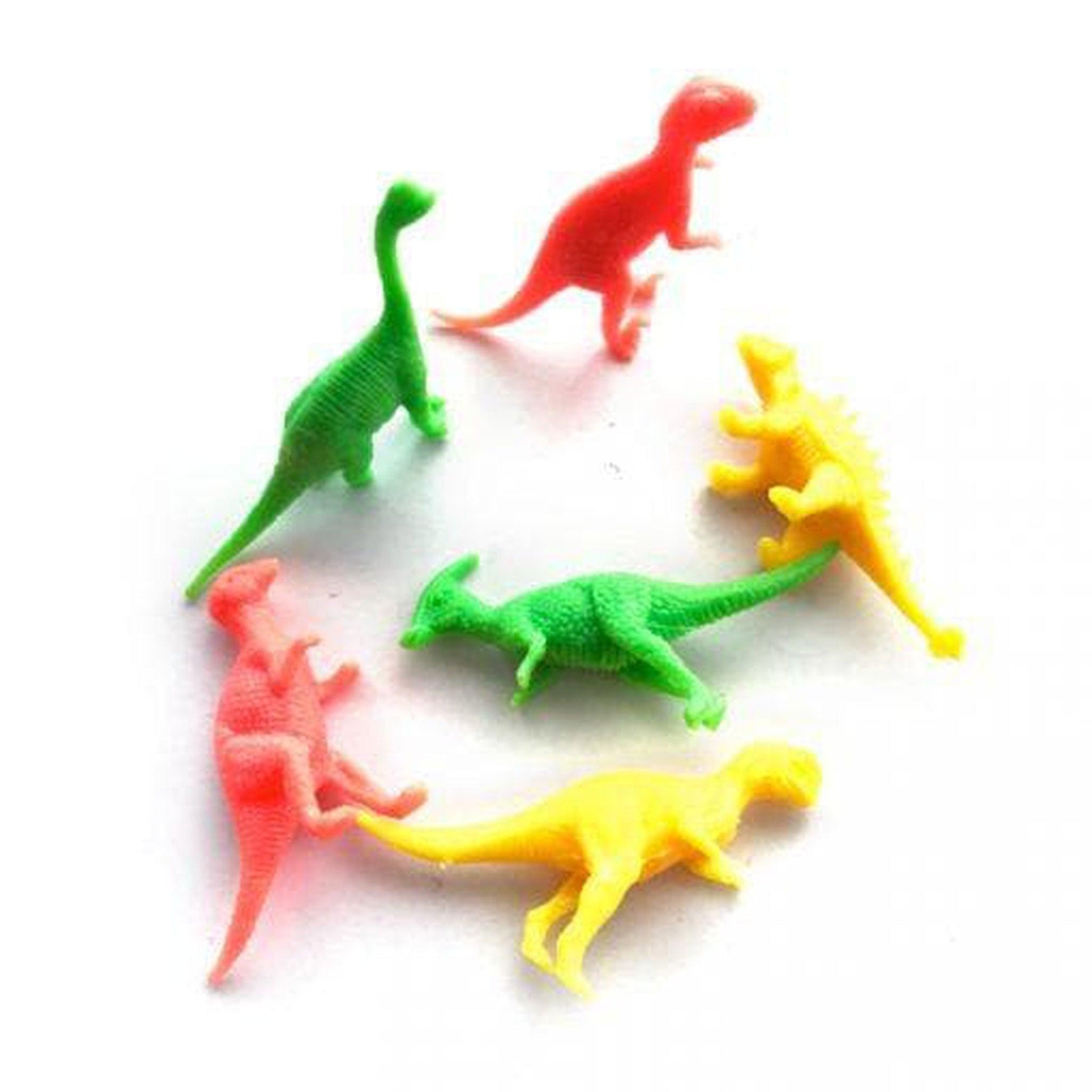 Neon Colour Dinosaurs Pack Of 6 - PoundToys