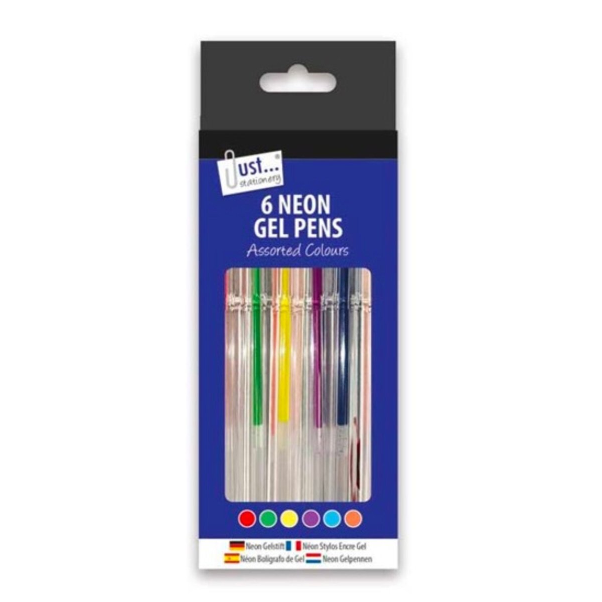 Neon Gel Pens Set (6 Assorted) - PoundToys