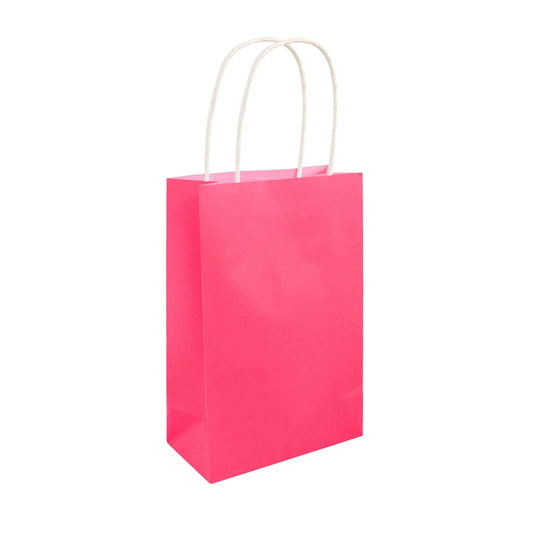 Neon Pink Paper Party Bags - PoundToys