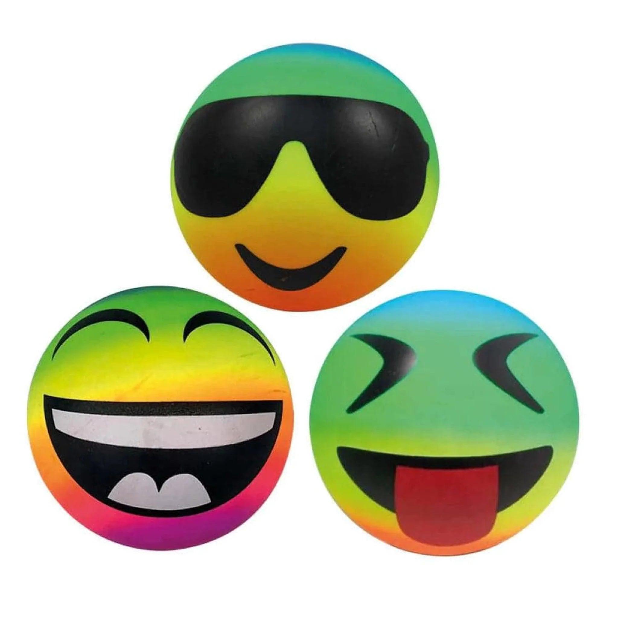 Neon Smiley Face PVC Ball 9” - PoundToys