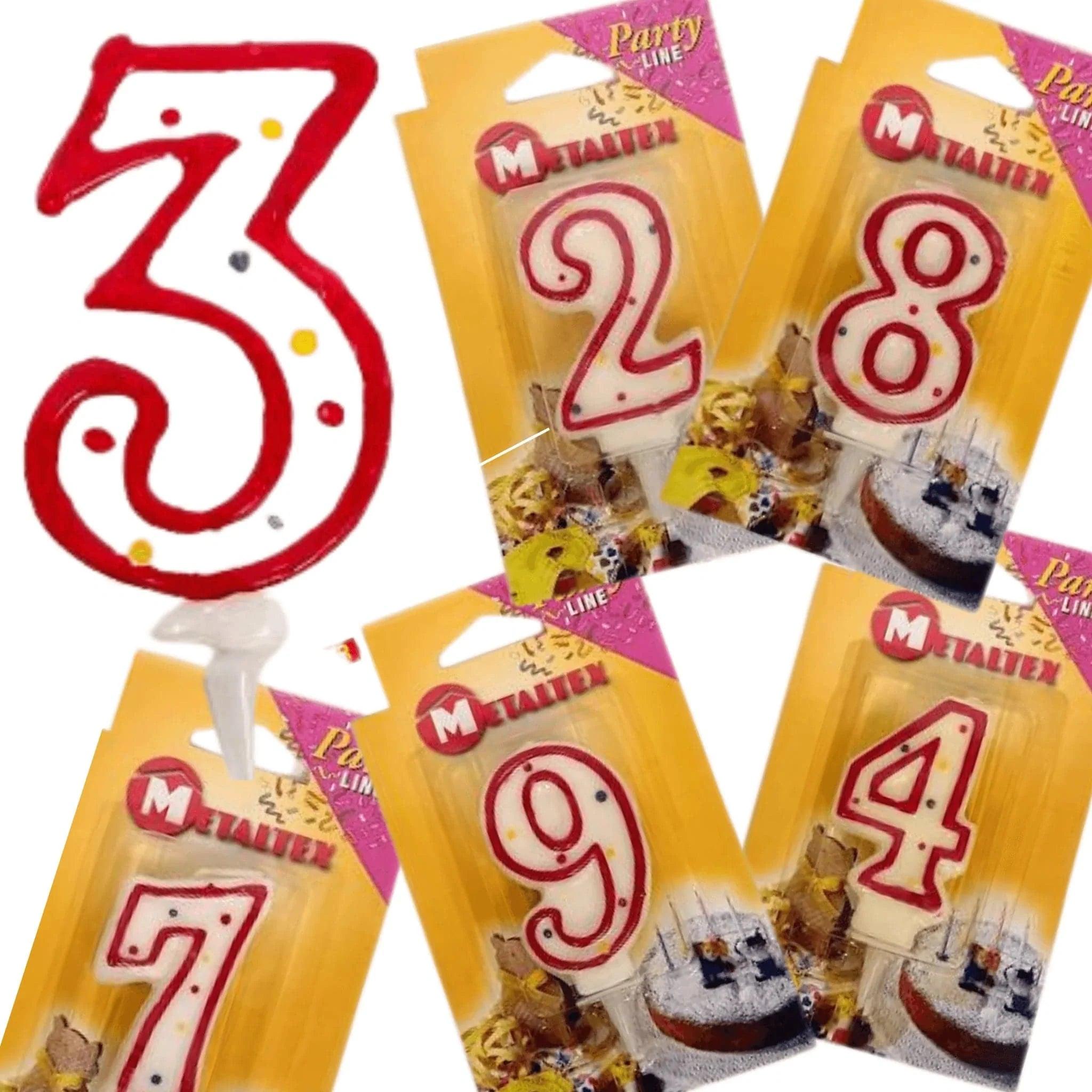 Numbered Wax Candles - PoundToys