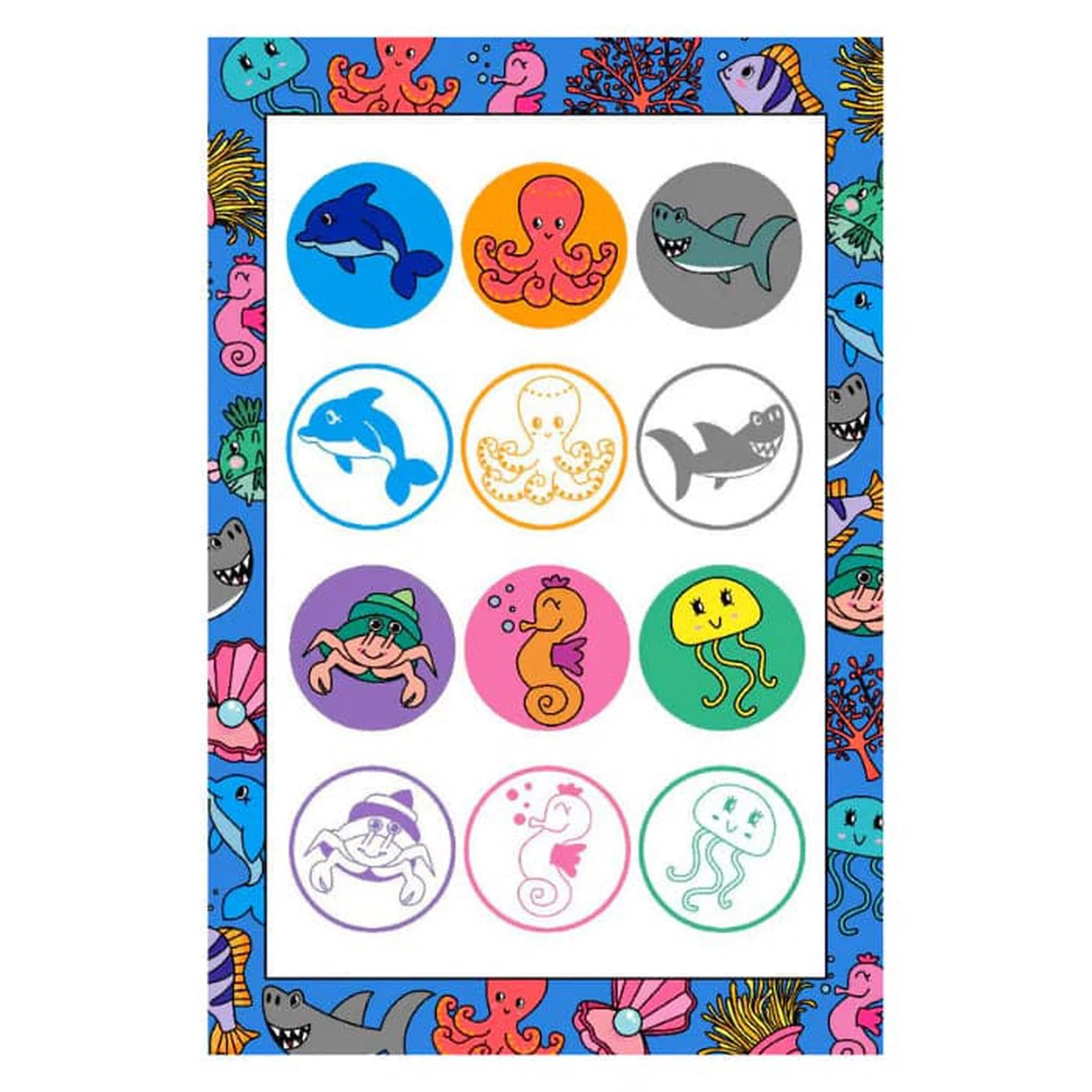 Ocean Sea life Ink Stampers - Kids Party Craft