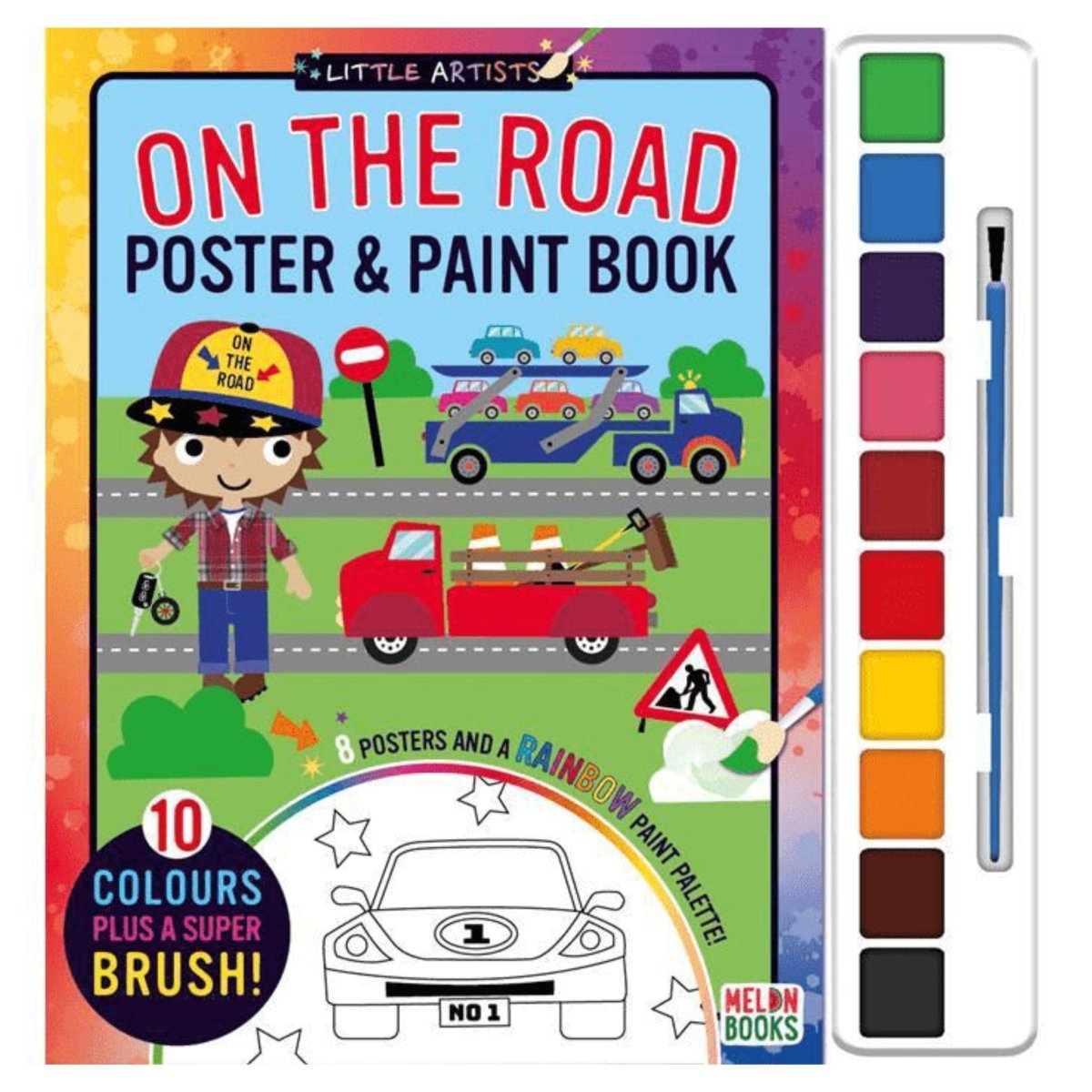 On The Road Poster & Paint Book - PoundToys