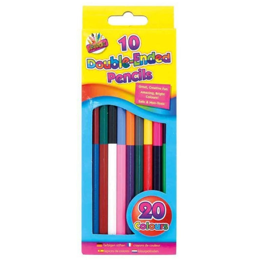 Pack of 10 Double Ended Colouring Pencil - PoundToys