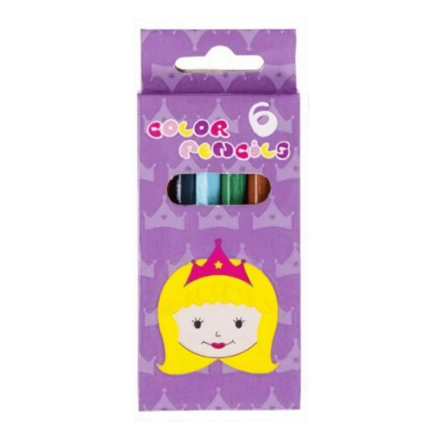 Pack Of 6 Princess Coloured Pencils - PoundToys