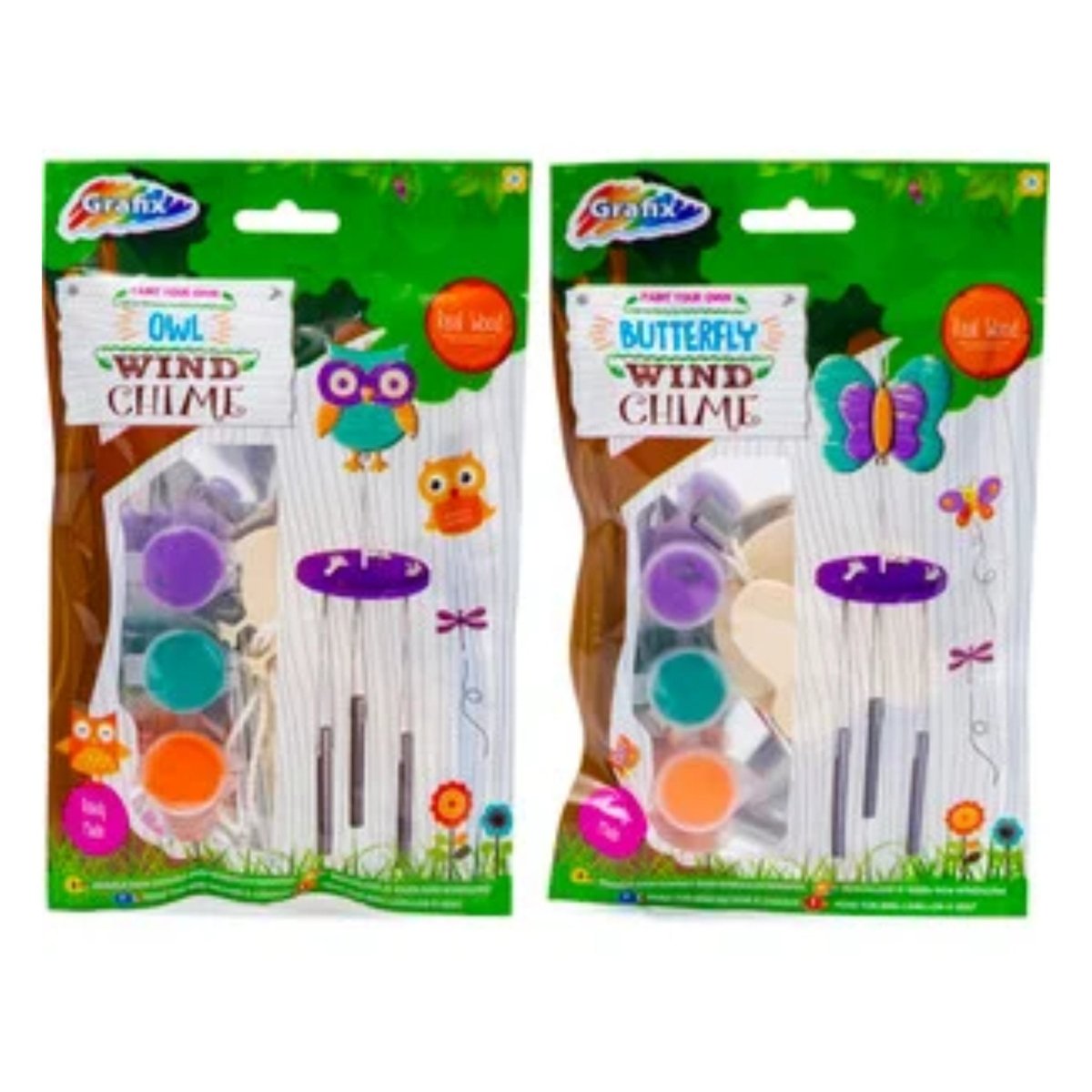 Paint Your Own Windchime Owl or Butterfly - Kids Party Craft