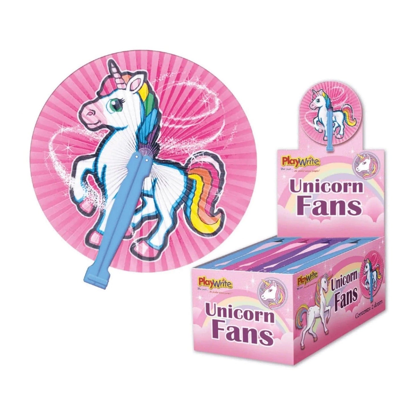 Paper Folding Unicorn Fan 13cm - PoundToys