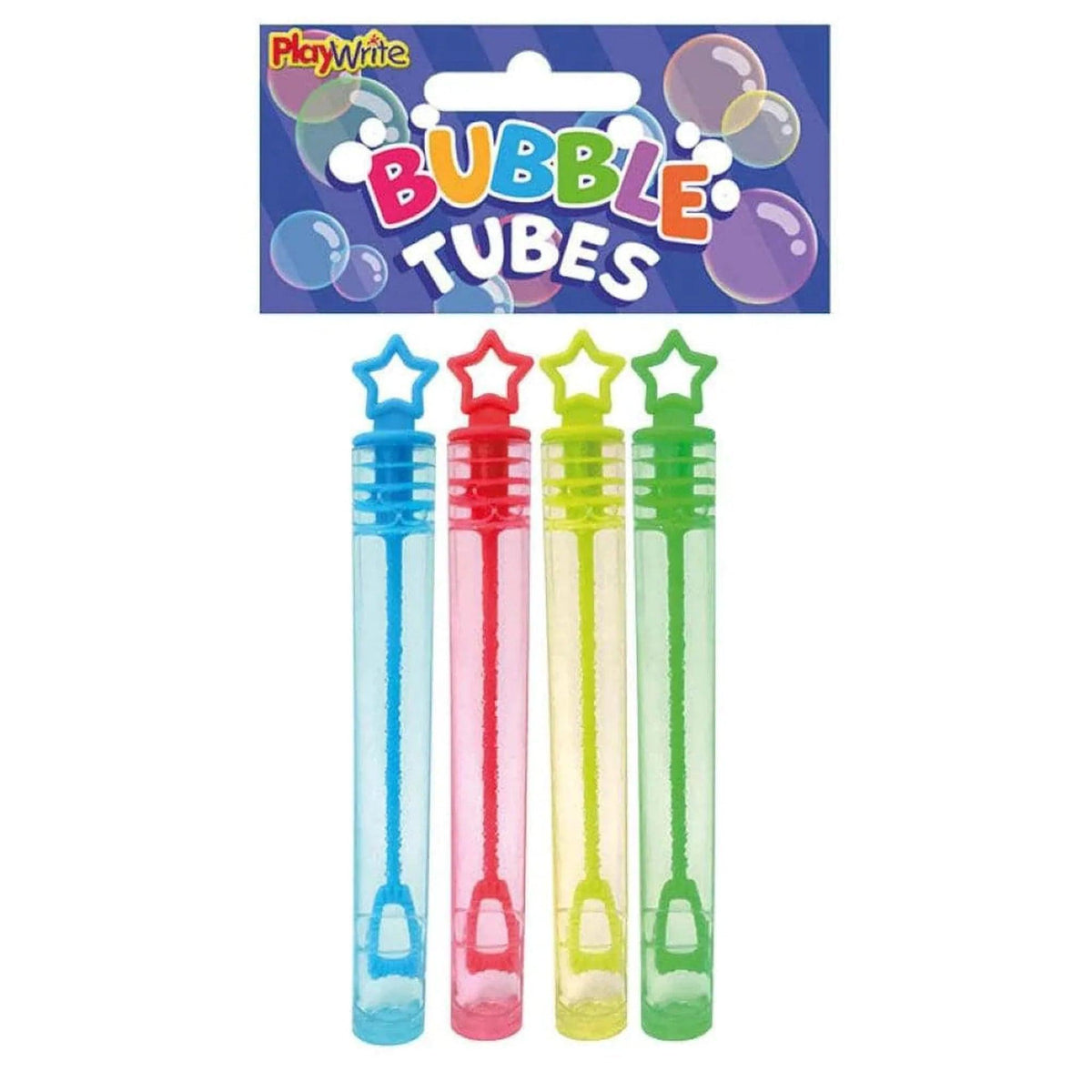 Party Bubble Tubes 11cm 4pk - PoundToys